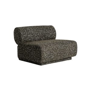 Módulo sofá central kozly de estilo contemporáneo, fabricado en poliéster en color verde con acabado jaspeado, combinado con madera de pino y madera contrachapada. Compatible con: 36117,36118,36119,36120.