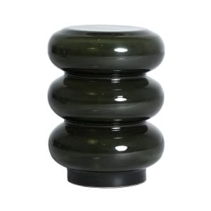 Mesa auxiliar Hallstat de estilo contemporáneo, fabricado en vidrio en color verde con acabado traslúcido.