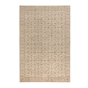 Alfombra rectangular ebba de estilo clásico, fabricado en viscosa en color tonos en marrón.