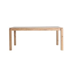 Mesa comedor Breil de estilo nórdico, fabricado en madera de acacia en color marrón claro. Producto desmontable.