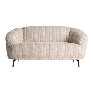 Sofá Nuba de estilo contemporáneo, fabricado en poliéster en color beige con acabado jaspeado. Producto desmontable.