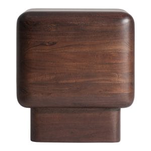 Mesa auxiliar Flers de estilo contemporáneo, fabricado en madera de acacia en color marrón.