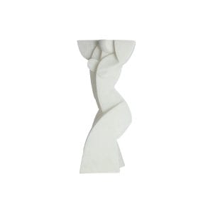 Figura decorativa Aura de estilo contemporáneo, fabricado en resina en color blanco.