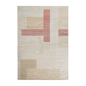 Alfombra Trazzo de estilo contemporáneo, fabricado en poliéster en color tonos neutros.