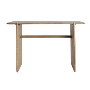 Escritorio Gaillac de estilo nórdico, fabricado en madera de mango en color marrón claro. Producto desmontable.