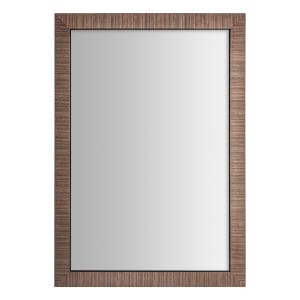 Espejo Rhein de estilo colonial, fabricado en espejo, combinado con madera nogal en color marrón y madera dm en color marrón.