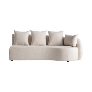 Sofá Vitznau de estilo contemporáneo, fabricado en polipropileno en color beige, combinado con aluminio. Producto desenfundable. Compatible con: 37703.