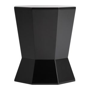 Mesa auxiliar Friesach de estilo contemporáneo, fabricado en madera dm en color negro.