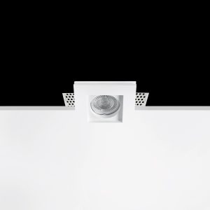 Empotrable Invisible de escayola AMBER Blanco 100.0x100x28 mm