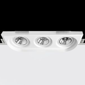 Empotrable Invisible de escayola KU 3 Blanco 590.0x220x52 mm