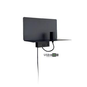 Aplique de Pared de aluminio MB2244-BK Negro 350.0x195x290 mm