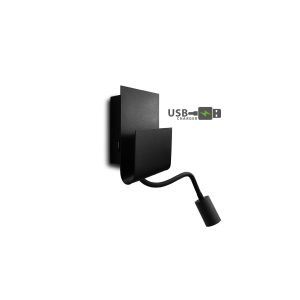 Aplique de Pared de aluminio MB2250-BK Negro 130.0x70x155 mm