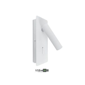 Aplique de Pared de aluminio MB2256-WH Blanco 70.0x45x185 mm