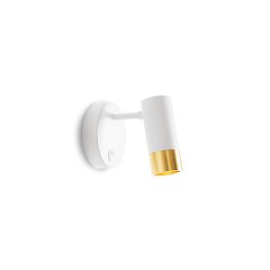 Aplique de Pared de aluminio MB6125-WHG Blanco, Dorado 120.0x150x130 mm