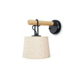 Aplique de Pared MB6130-BK Natural, Negro 200.0x300x140 mm