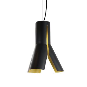 Lámpara de techo de acero MD2318-BG Negro 390.0x208x1500 mm