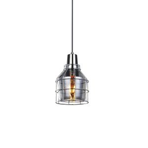 Lámpara de techo MD9107-SKCH Cromo Brillo, Fumé 160.0x180x1500 mm