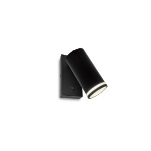 Aplique de Pared de aluminio MX7506-BK Negro 130.0x65x95 mm