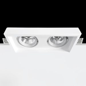 Empotrable Invisible de escayola SAMOA Blanco 400.0x185x40 mm