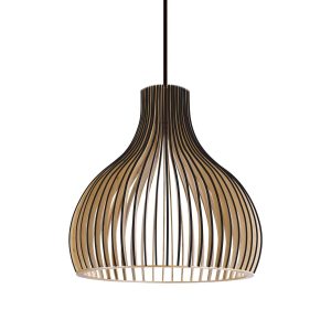 Lámpara de techo TILO BLACK Natural, Negro 450.0x450x1650 mm