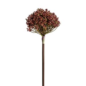 Planta Allium de estilo clásico, fabricado en plástico en color morado.