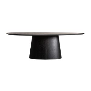 Mesa comedor weggis de estilo art deco, fabricado en madera roble en color negra. Producto desmontable.