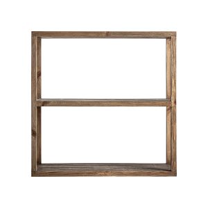 Estanteria stendal de estilo colonial, fabricado en madera de pino reciclado en color marrón.