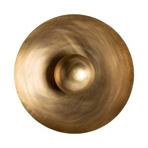 Aplique Klahe de estilo art deco, fabricado en hierro en color oro. Producto desmontable.