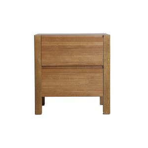 Mesita de noche rectangular copenhague de estilo minimalista, fabricado en madera dm en color marrón.