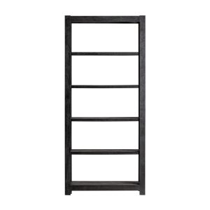 Estanteria Tournus de estilo contemporáneo, fabricado en madera de acacia en color negro.