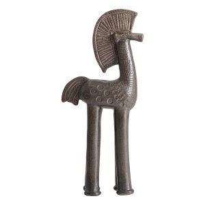 Figura decorativa, fabricado en cerámica en color marrón.