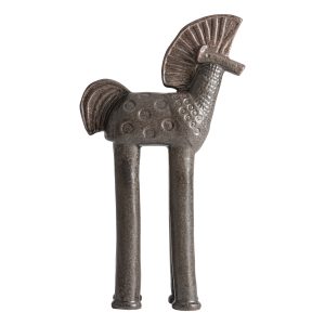 Figura decorativa Drafne de estilo contemporáneo, fabricado en cerámica en color marrón.