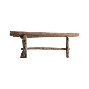 Consola, fabricado en madera de teka en color marrón claro.