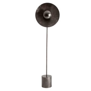 Lámpara de pie Zuli de estilo art deco, fabricado en hierro en color gris. Producto desmontable.