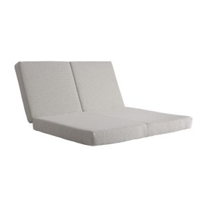 Tapiceria tumbona doble Pure blanco, fabricado en polipropileno reciclado en color blanco, combinado con espuma.