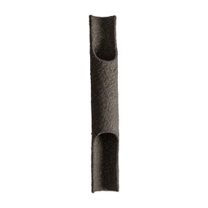 Aplique Ludwik de estilo contemporáneo, fabricado en papel maché en color marrón, combinado con hormigón en color gris y hierro en color negro.