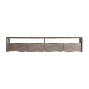 Mueble tv lison de estilo rústico, fabricado en madera de acacia en color marrón.