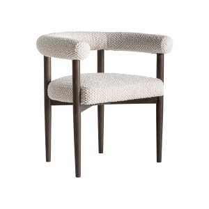 Silla Neuffen de estilo contemporáneo, fabricado en madera de fresno en color negro, combinado con poliéster en color gris.