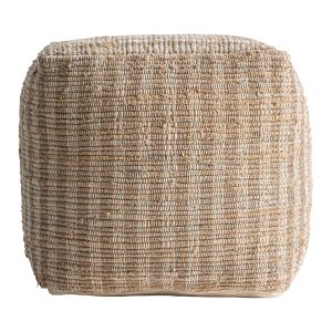 Puff Brax de estilo clásico, fabricado en algodón en color beige.