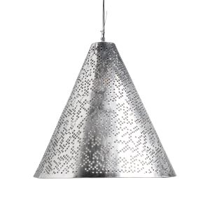 Lámpara de colgar jacquard, de estilo contemporáneo. Fabricado en acero, en color plata.
