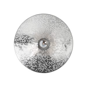 Aplique Jacquard de estilo contemporáneo, fabricado en acero en color plata.