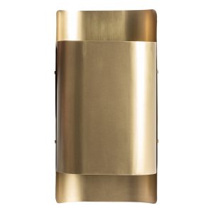 Aplique Jozef de estilo art deco, fabricado en hierro en color bronce.