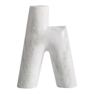 Figura decorativa Lasne de estilo contemporáneo, fabricado en onix en color blanco.