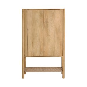 Armario Crouy de estilo clásico, fabricado en madera de mango en color marrón claro.