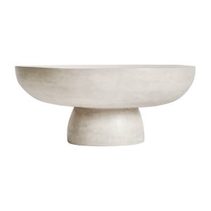 Mesa de centro Naima de estilo contemporáneo, fabricado en gres en color gris.