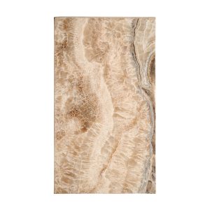Mesa auxiliar, fabricado en onix en color beige.