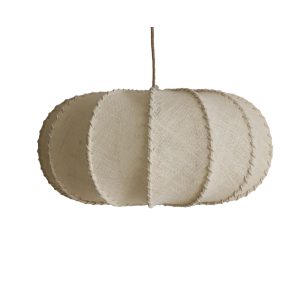 Lámpara de colgar Evreux de estilo boho, fabricado en yute en color beige, combinado con hierro en color beige.