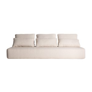 Tapiceria sofá trena de estilo boho, fabricado en polipropileno reciclado en color beige, combinado con espuma. Producto desenfundable. Compatible con: 34801,34006.