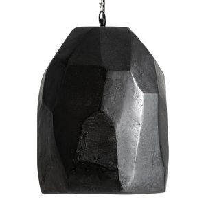 Lámpara de colgar Gezika de estilo contemporáneo, fabricado en poliestireno en color negro.