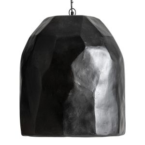 Lámpara de colgar Gezika de estilo contemporáneo, fabricado en poliestireno en color negro.